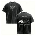 Men's Pure Cotton Christian Clothing - Faith Print, Bible Verse, Angel Wings Faith Message, Short-Sleeve T-Shirt, Casual Classic Cut, Free Arm Movement, Chinese New Year Theme