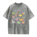 Women's Fitted Short-Sleeve Autism Awareness T-Shirt - Smooth, Seamless Fabric, Vibrant Graphics, "It’s Ok To Be Different" Dinosaur Design, Neurodiversity Gift for SPED Teachers